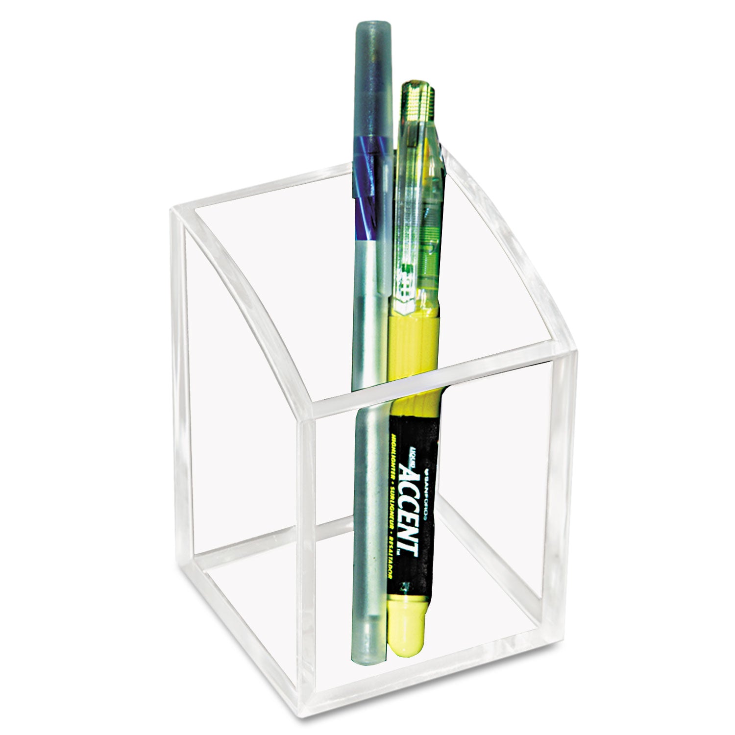 Kantek Acrylic Pencil Cup, 2.75 x 2.75 x 4, Clear (AD20)