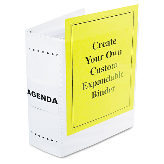 Charles Leonard VariCap Expandable Binder, 2 Posts, 6" Capacity, 11 x 8.5, White (61605)