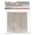 Innovera Microfiber Cleaning Cloths, 6 x 7, Unscented, Gray, 3/Pack (51506)