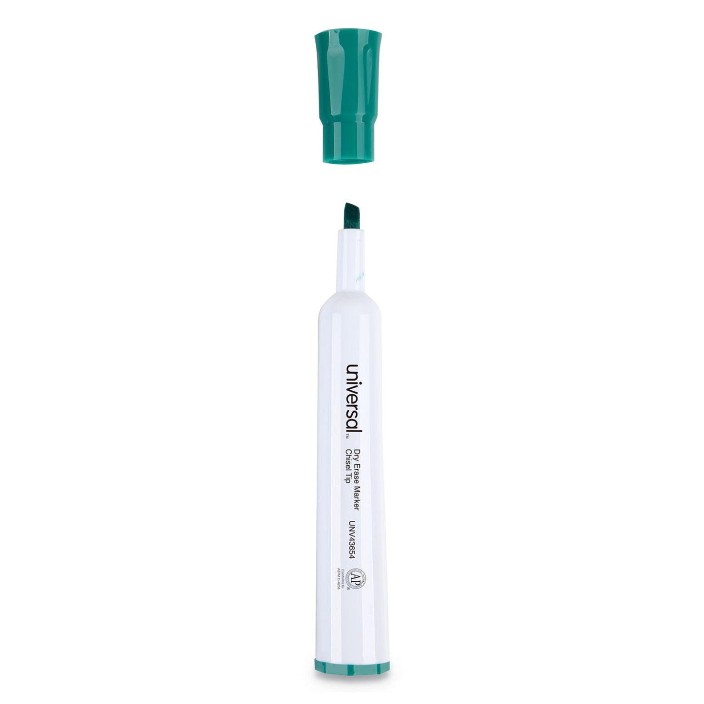 Universal Dry Erase Marker, Broad Chisel Tip, Green, Dozen (43654)