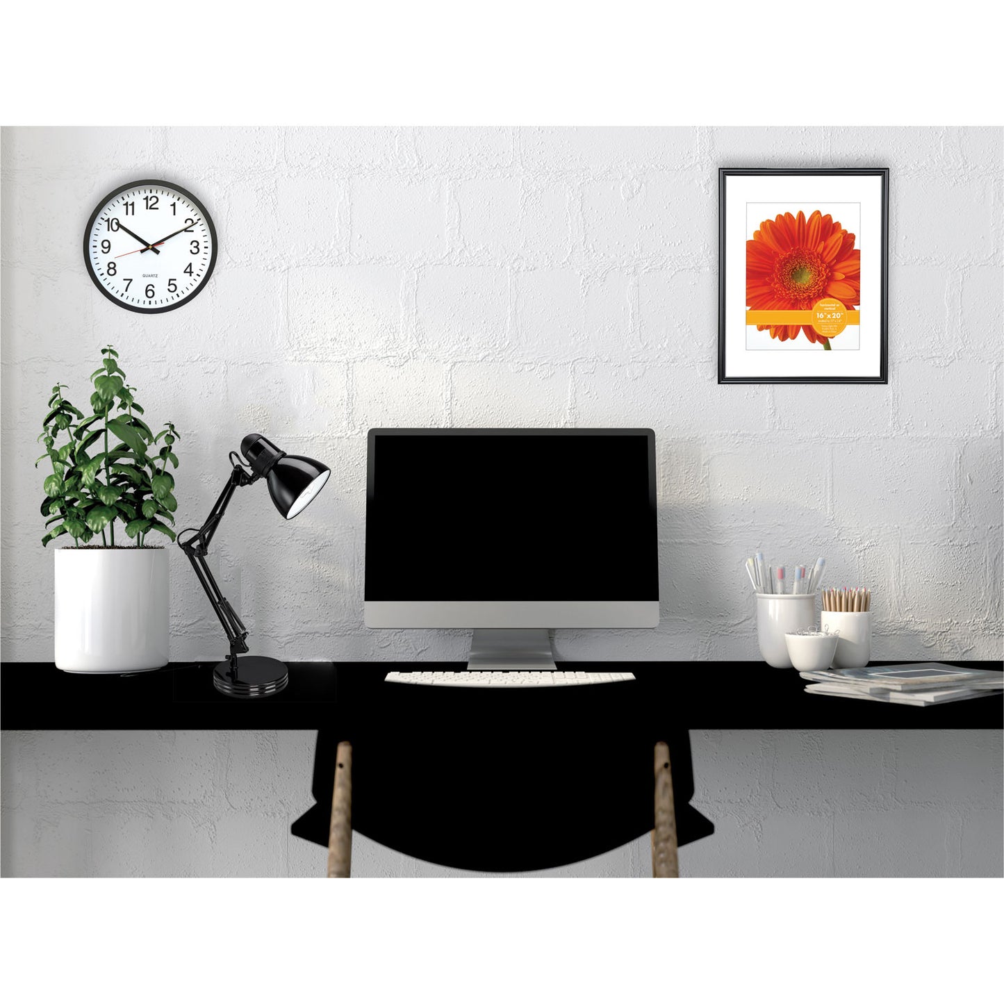 Alera Architect Desk Lamp, Adjustable Arm, 6.75w x 11.5d x 22h, Black (LMP603B)