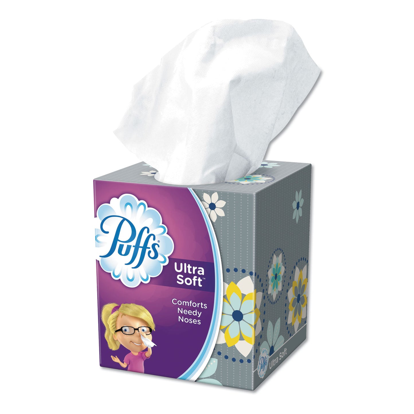 Puffs Ultra Soft Facial Tissue, 2-Ply, White, 56 Sheets/Box, 4 Boxes/Pack (35295PK)