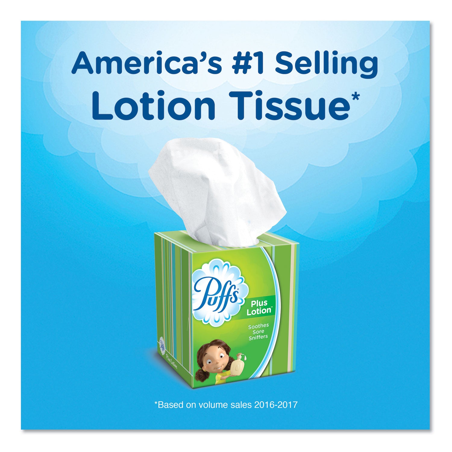 Puffs Plus Lotion Facial Tissue, 2-Ply, White, 56 Sheets/Box, 24 Boxes/Carton (34899CT)