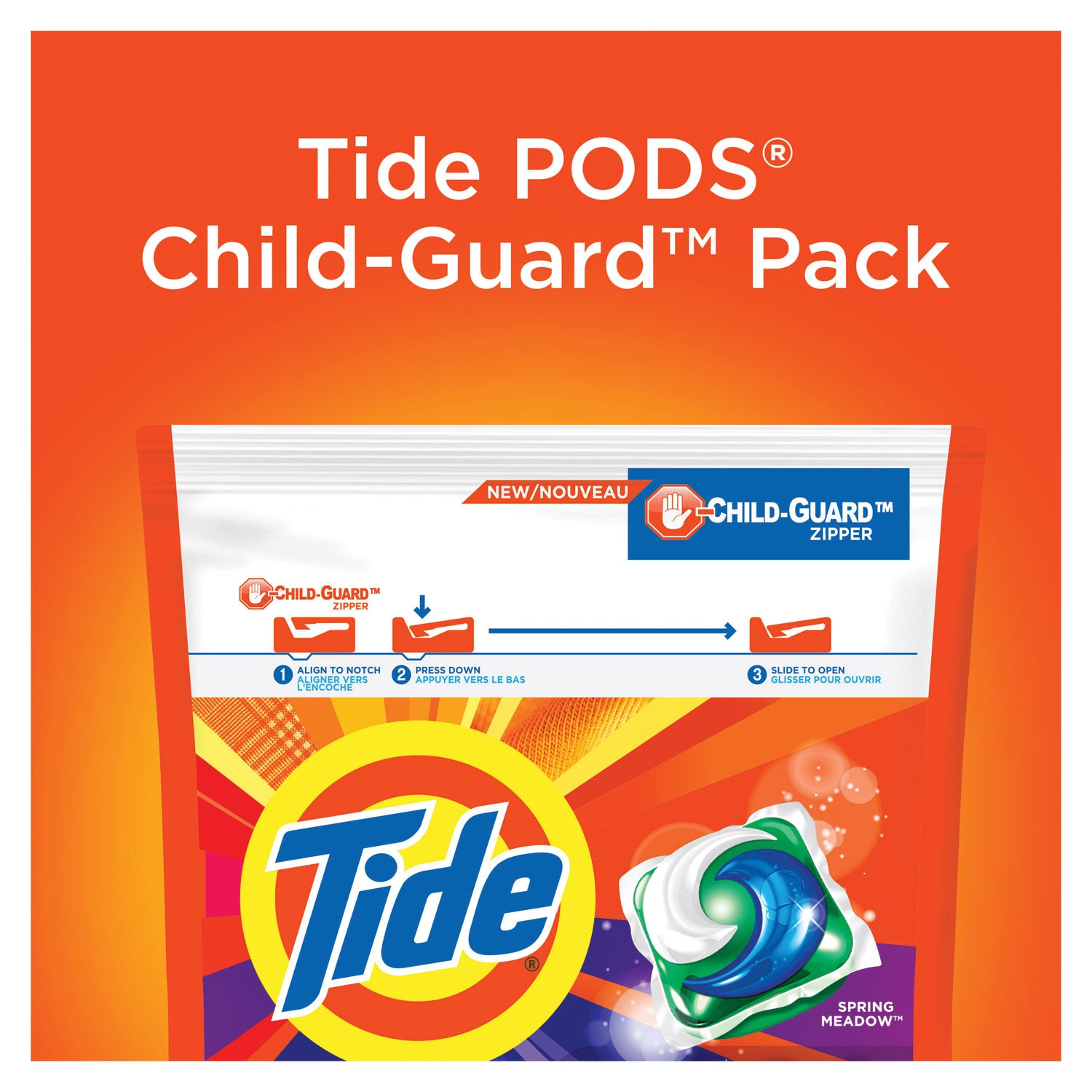 Tide Pods, Laundry Detergent, Spring Meadow, 35/Pack, 4 Packs/Carton (93127CT)