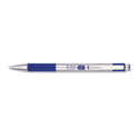 Zebra G-301 Gel Pen, Retractable, Medium 0.7 mm, Blue Ink, Stainless Steel/Blue Barrel, 2/Pack (41322)