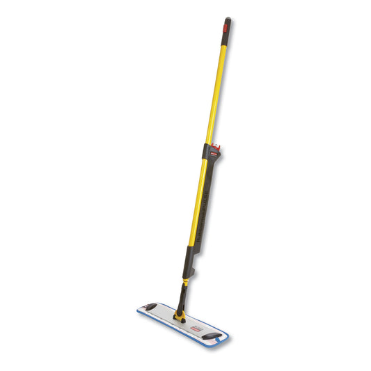 Rubbermaid Pulse Microfiber Spray Mop System, 17" Wide Microfiber Head, 52" Yellow Plastic Handle (1835528)