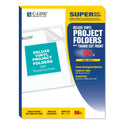 C-Line Deluxe Vinyl Project Folders, Letter Size, Clear, 50/Box (62138)