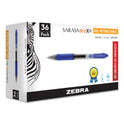 Zebra Sarasa Dry Gel X20 Gel Pen, Retractable, Medium 0.7 mm, Blue Ink, Clear/Blue Barrel, 36/Pack (46236)