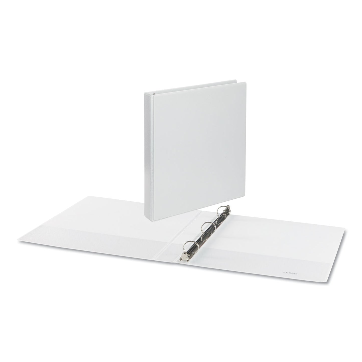Universal Deluxe Round Ring View Binder, 3 Rings, 1" Capacity, 11 x 8.5, White (20712)