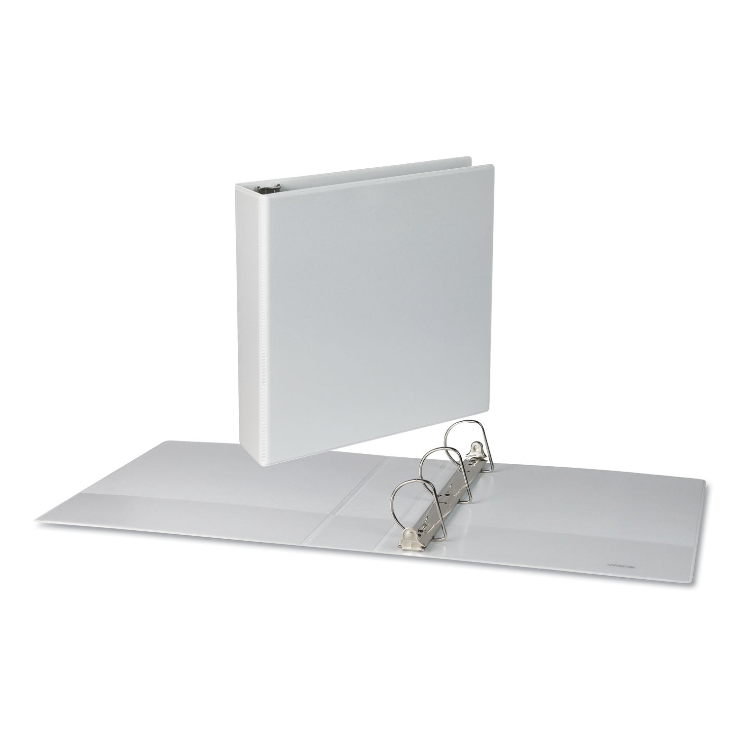 Universal Slant D-Ring View Binder, 3 Rings, 2" Capacity, 11 x 8.5, White, 4/Pack (20746PK)