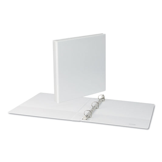 Universal Slant D-Ring View Binder, 3 Rings, 1" Capacity, 11 x 8.5, White, 4/Pack (20742PK)