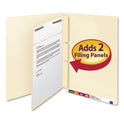 Smead Self-Adhesive Folder Dividers with Twin-Prong Fasteners for Top/End Tab Folders, 1 Fastener, Letter Size, Manila, 100/Box (68027)