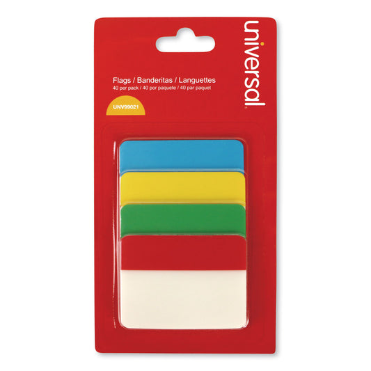 Universal Self Stick Index Tab, 2", Assorted Colors, 40/Pack (99021)