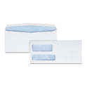 Quality Park Double Window Security-Tinted Check Envelope, #8 5/8, Commercial Flap, Gummed Closure, 3.63 x 8.63, White, 1,000/Box (24532B)