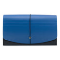Smead Handy File with Pockets, 21 Sections, Elastic Cord Closure, 1/2-Cut Tabs, Check Size, Black/Blue (70506)