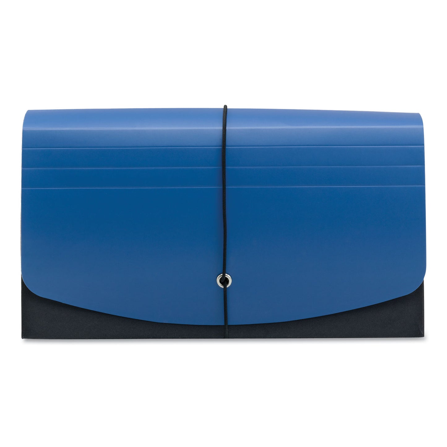 Smead Handy File with Pockets, 21 Sections, Elastic Cord Closure, 1/2-Cut Tabs, Check Size, Black/Blue (70506)