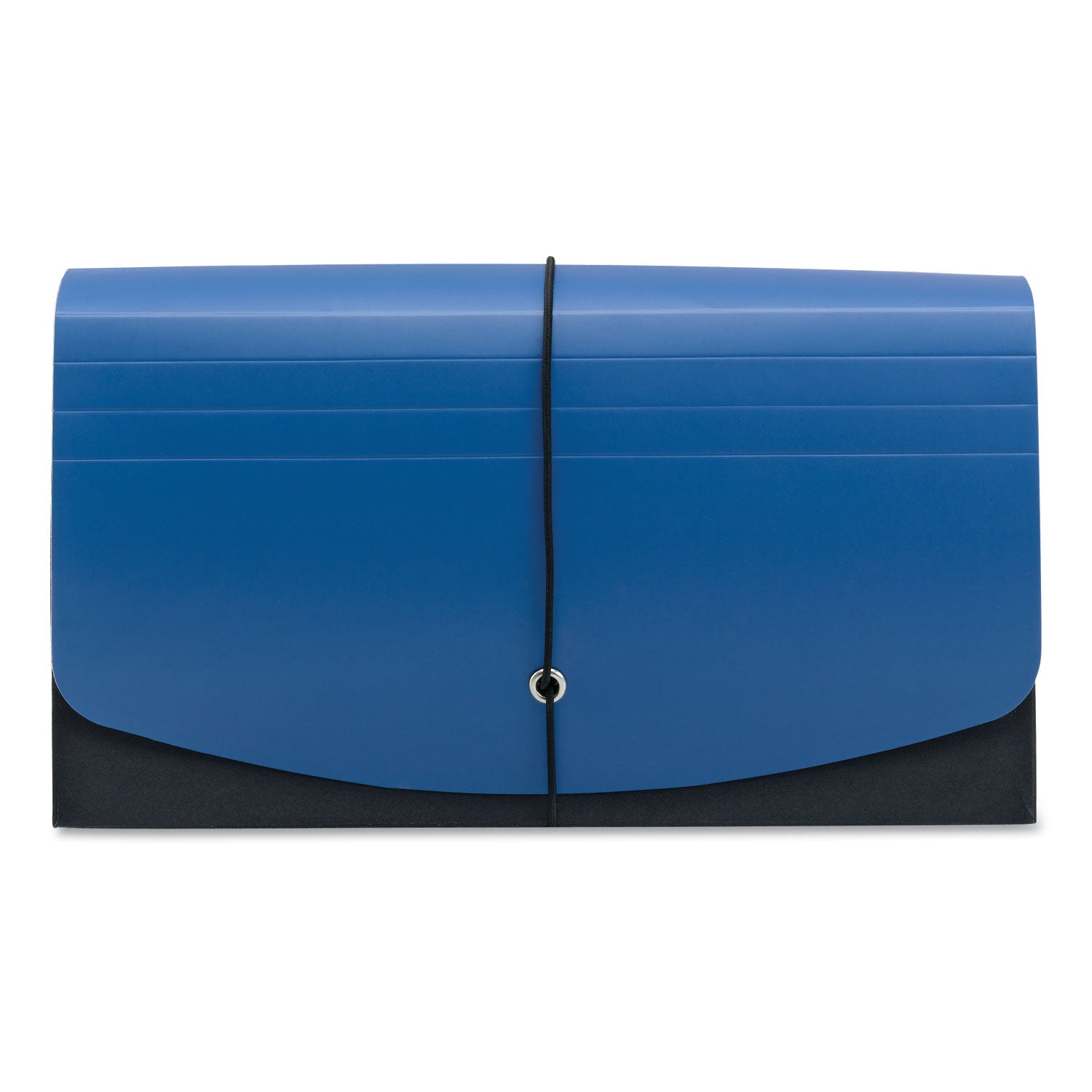Smead Handy File with Pockets, 21 Sections, Elastic Cord Closure, 1/2-Cut Tabs, Check Size, Black/Blue (70506)