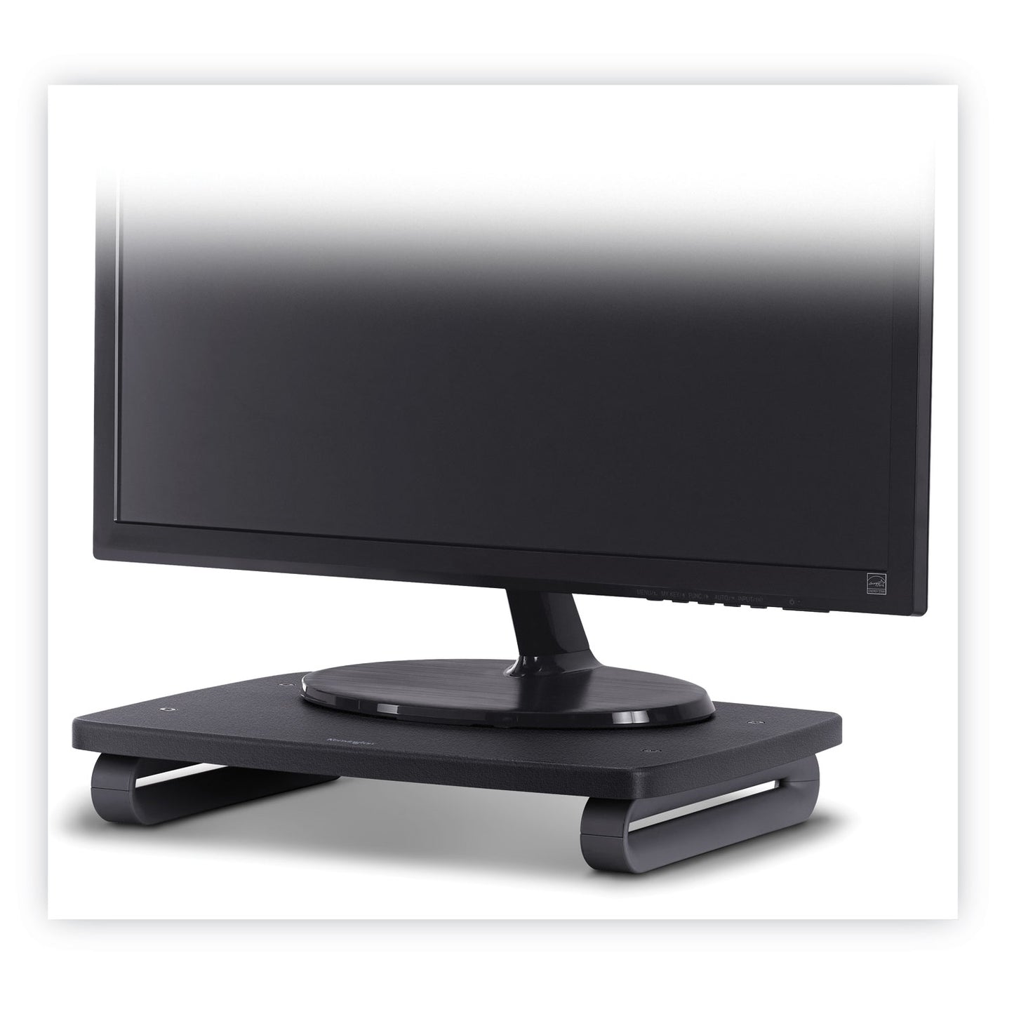 Kensington SmartFit Monitor Stand Plus, 16.2" x 2.2" x 3" to 6", Black, Supports 80 lbs (52786)