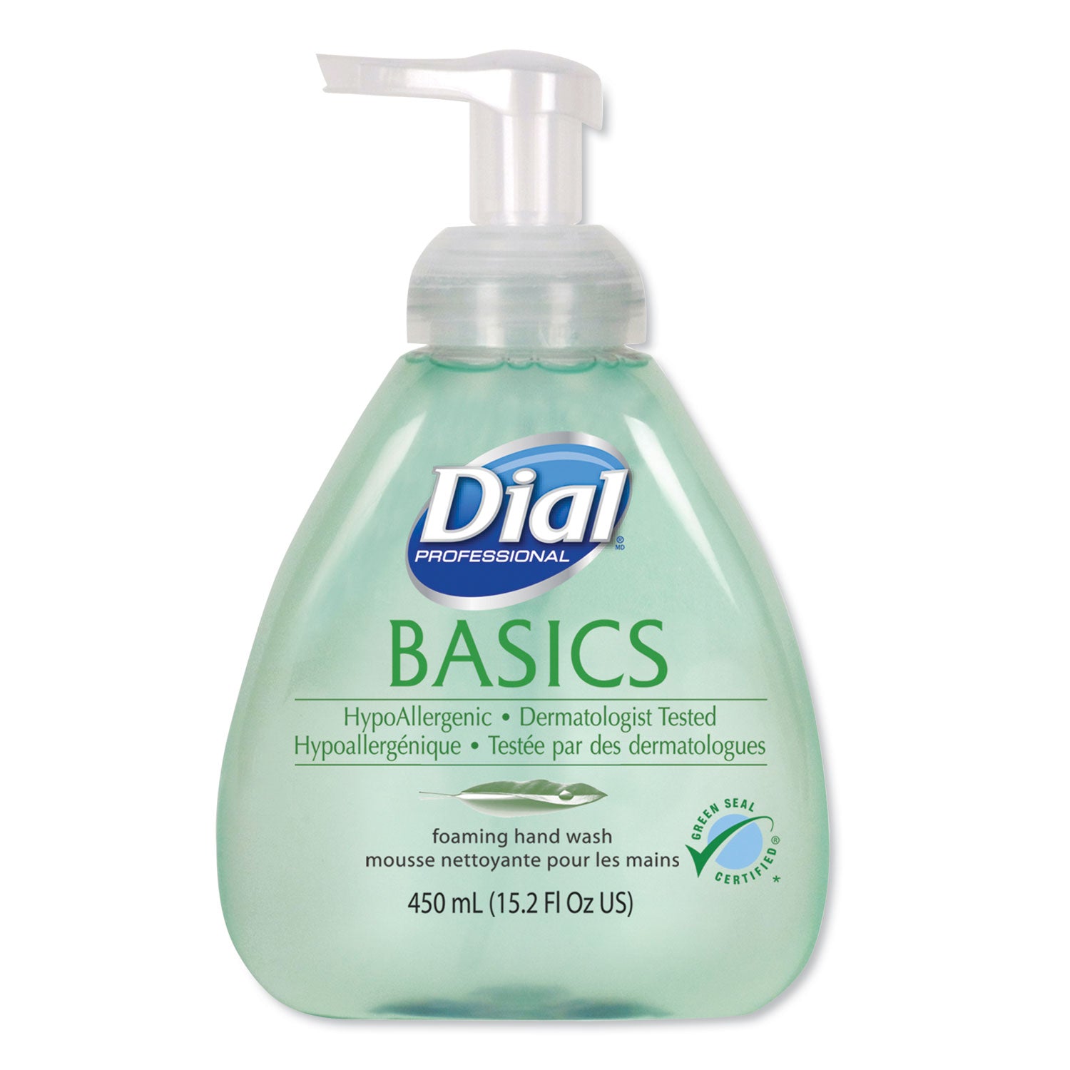 Dial Basics Hypoallergenic Foaming Hand Wash, Honeysuckle Scent, 15.2 oz (98609EA)