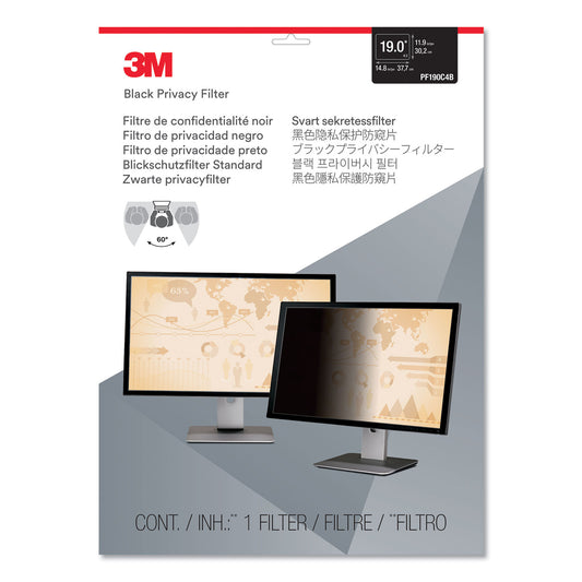 3M Frameless Blackout Privacy Filter for 19" Flat Panel Monitor (PF190C4B)