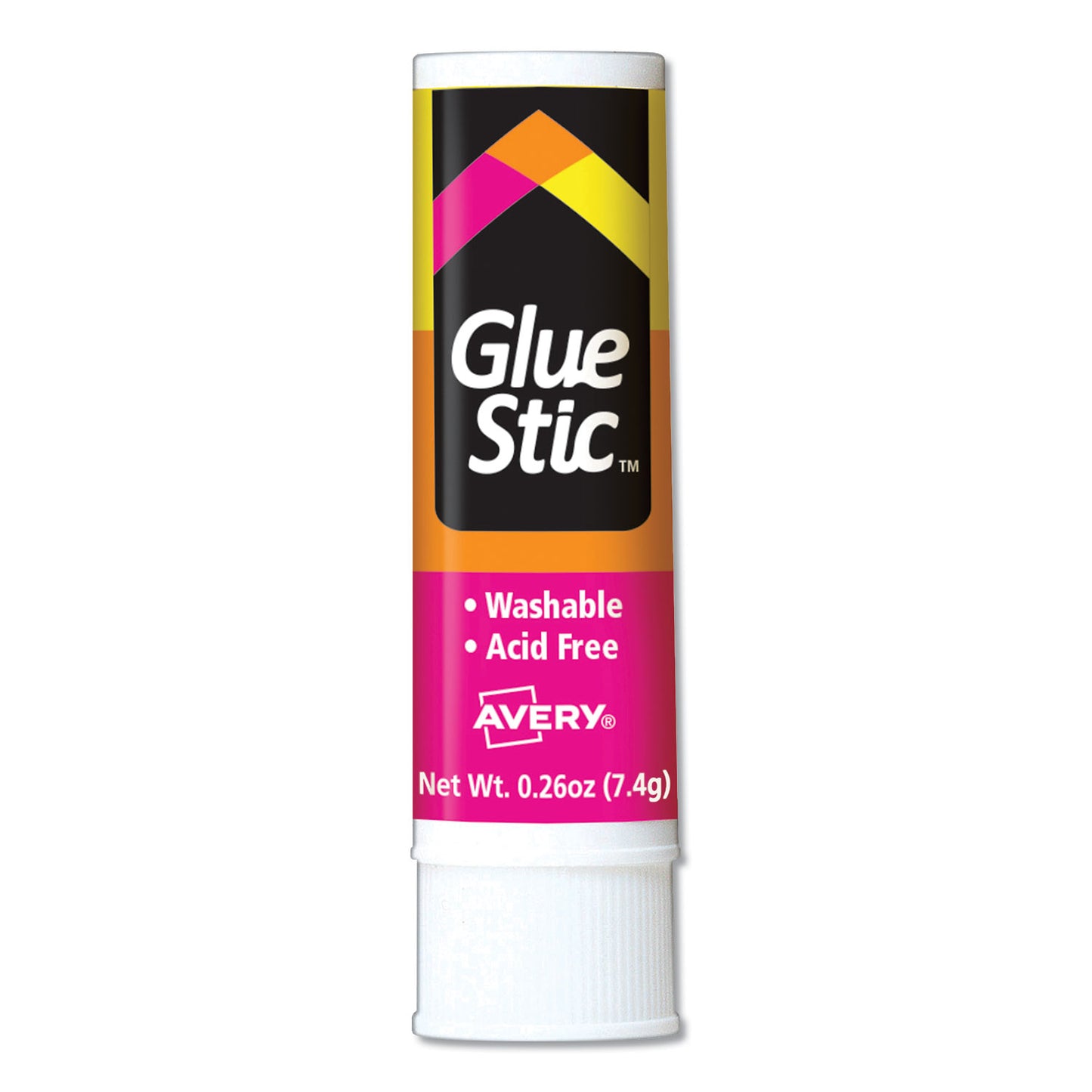 Avery Permanent Glue Stic Value Pack, 0.26 oz, Applies White, Dries Clear, 18/Pack (98089)