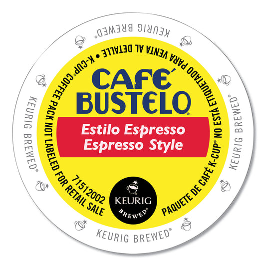 Cafe Bustelo Espresso Style K-Cups, 24/Box (6106)