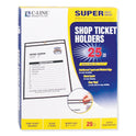 C-Line Shop Ticket Holders, Stitched, Both Sides Clear, 50 Sheets, 8.5 x 11, 25/Box (46911)