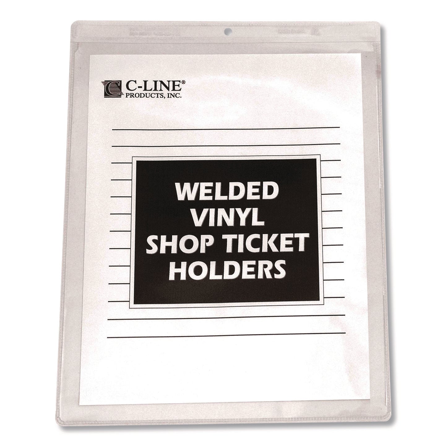 C-Line Clear Vinyl Shop Ticket Holders, Both Sides Clear, 50 Sheets, 9 x 12, 50/Box (80912)