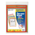 C-Line Stitched Shop Ticket Holders, Neon, Assorted 5 Colors, 75", 9 x 12, 10/Pack (43920)