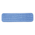 Rubbermaid Commercial Microfiber Wet Room Pad, Split Nylon/Polyester Blend, 18", Blue, 12/Carton (Q41000BLU)