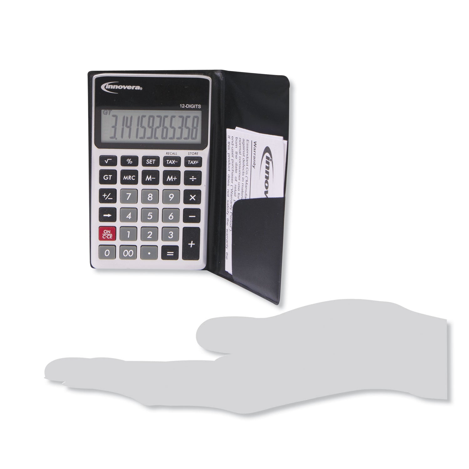 Innovera 15922 Pocket Calculator, 12-Digit LCD