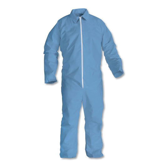 KleenGuard A65 Zipper Front Flame Resistant Coveralls, X-Large, Blue, 25/Carton (45314)