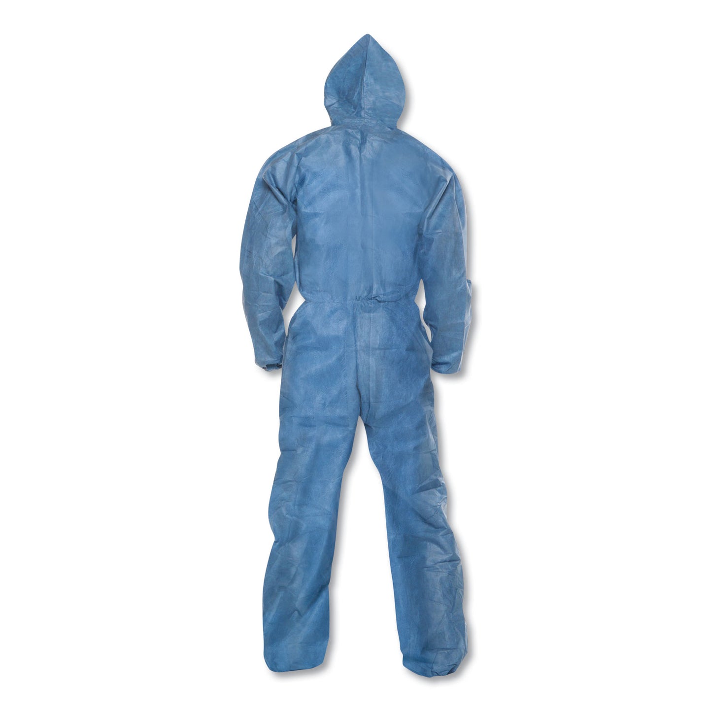 KleenGuard A20 Elastic Back Wrist/Ankle Hooded Coveralls, Large, Blue, 24/Carton (58513)