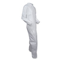 KleenGuard A30 Elastic-Back and Cuff Coveralls, Large, White, 25/Carton (46103)