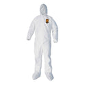 KleenGuard A40 Elastic-Cuff, Ankle, Hood and Boot Coveralls, X-Large, White, 25/Carton (44334)