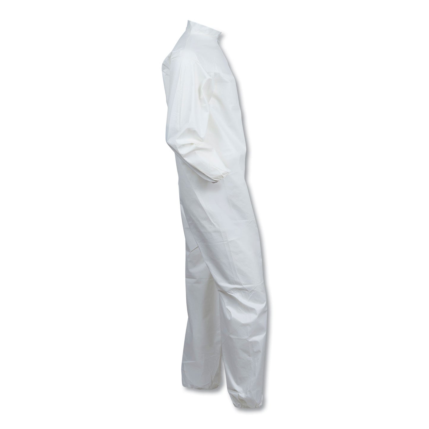 KleenGuard A40 Elastic-Cuff and Ankles Coveralls, White, Large, 25/Carton (44313)