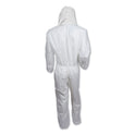 KleenGuard A20 Elastic Back, Cuff and Ankle Hooded Coveralls, Zip, X-Large, White, 24/Carton (49114)