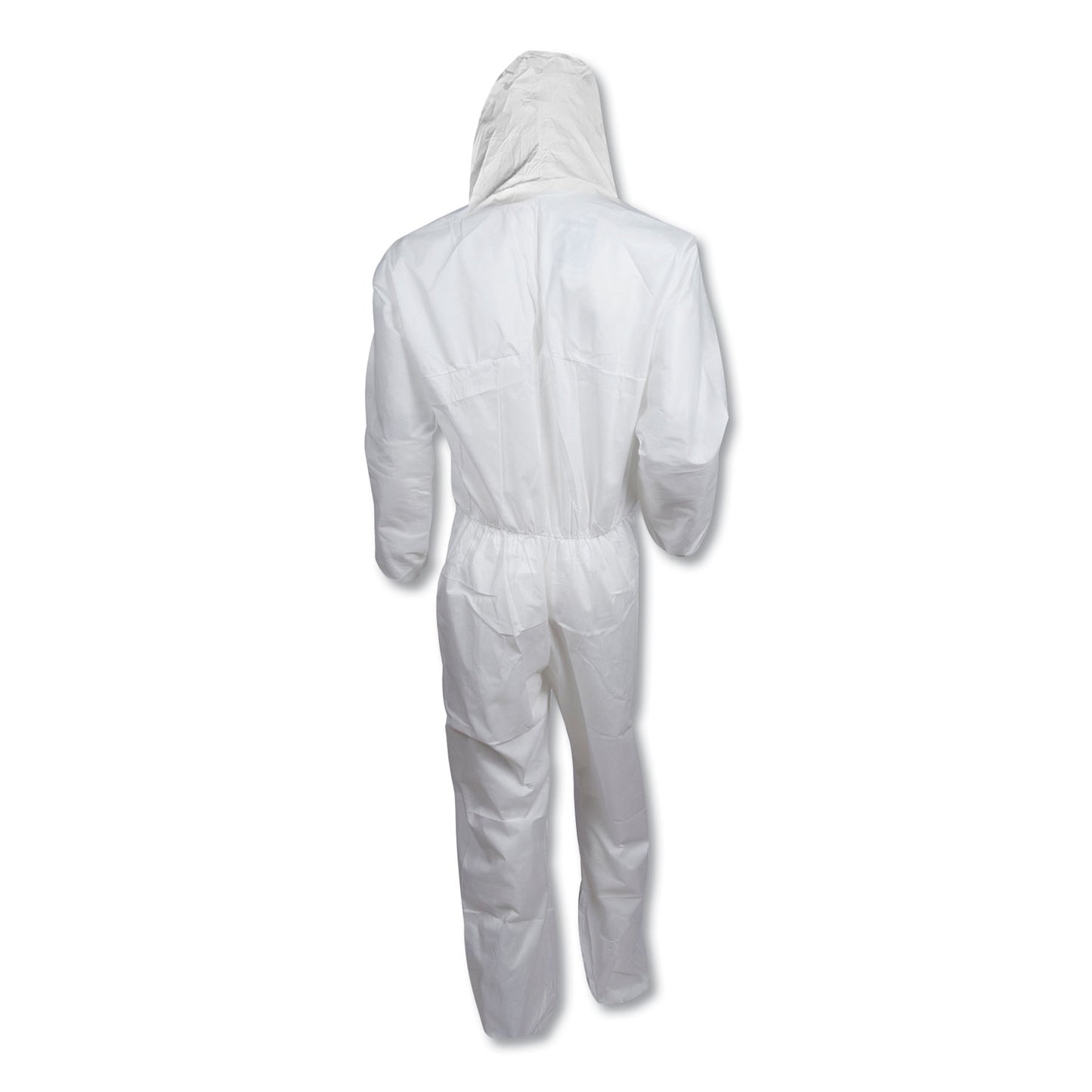 KleenGuard A20 Elastic Back, Cuff and Ankle Hooded Coveralls, Zip, X-Large, White, 24/Carton (49114)