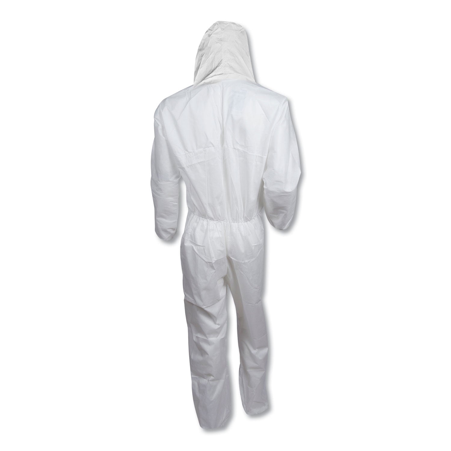 KleenGuard A20 Elastic Back, Cuff and Ankle Hooded Coveralls, Zip, X-Large, White, 24/Carton (49114)