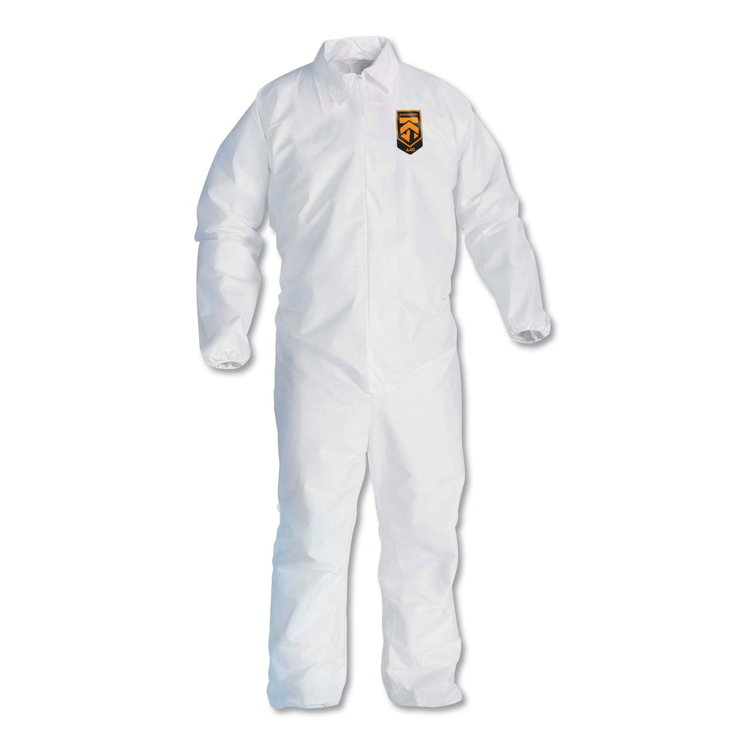 KleenGuard A40 Elastic-Cuff and Ankles Coveralls, 3X-Large, White, 25/Carton (44316)