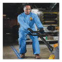 KleenGuard A60 Elastic-Cuff, Ankle and Back Coveralls, Large, Blue, 24/Carton (45003)