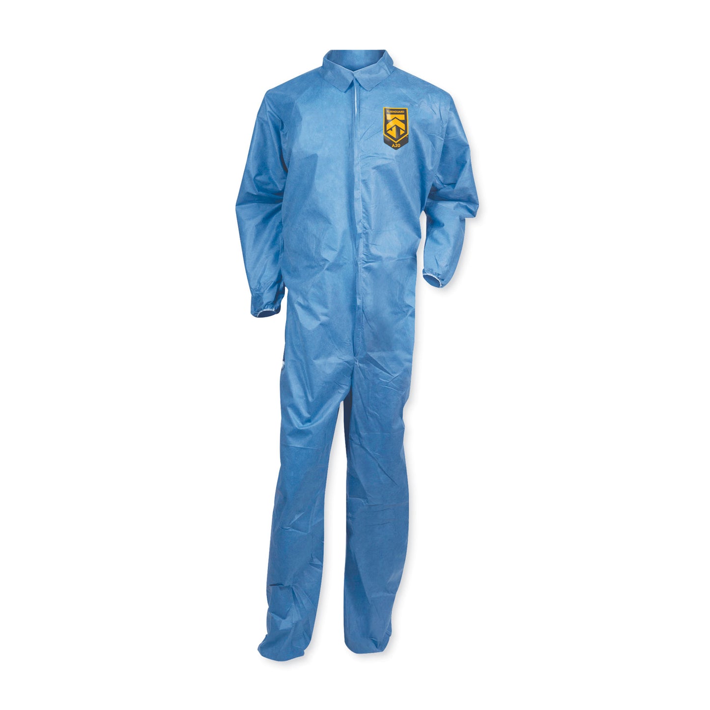 KleenGuard A20 Coveralls, MICROFORCE Barrier SMS Fabric, 2X-Large, Blue, 24/Carton (58505)