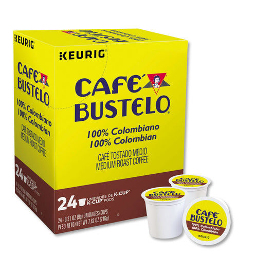 Cafe Bustelo 100 Percent Colombian K-Cups, 24/Box (6107)