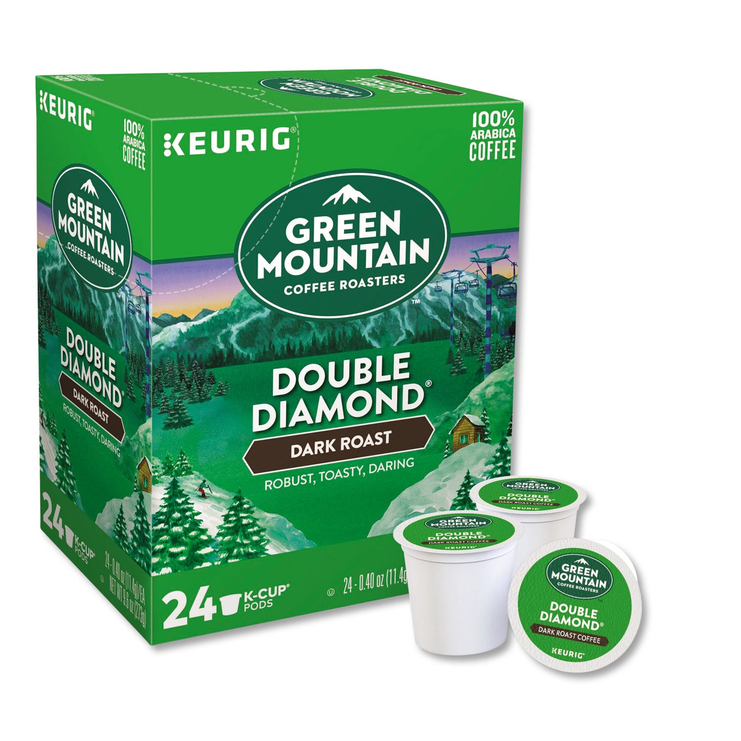 Keurig Double Black Diamond Extra Bold Coffee K-Cups, 24/Box (4066)