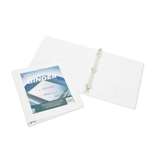 AbilityOne 7510014621391, SKILCRAFT Framed Slant-D Ring View Binder, 3 Rings, 1.5" Capacity, 11 x 8.5, White