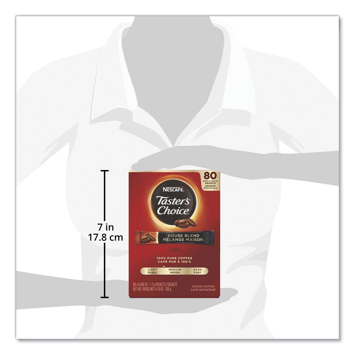 Nescaf Taster's Choice Stick Pack, House Blend, 80/Box (15782)