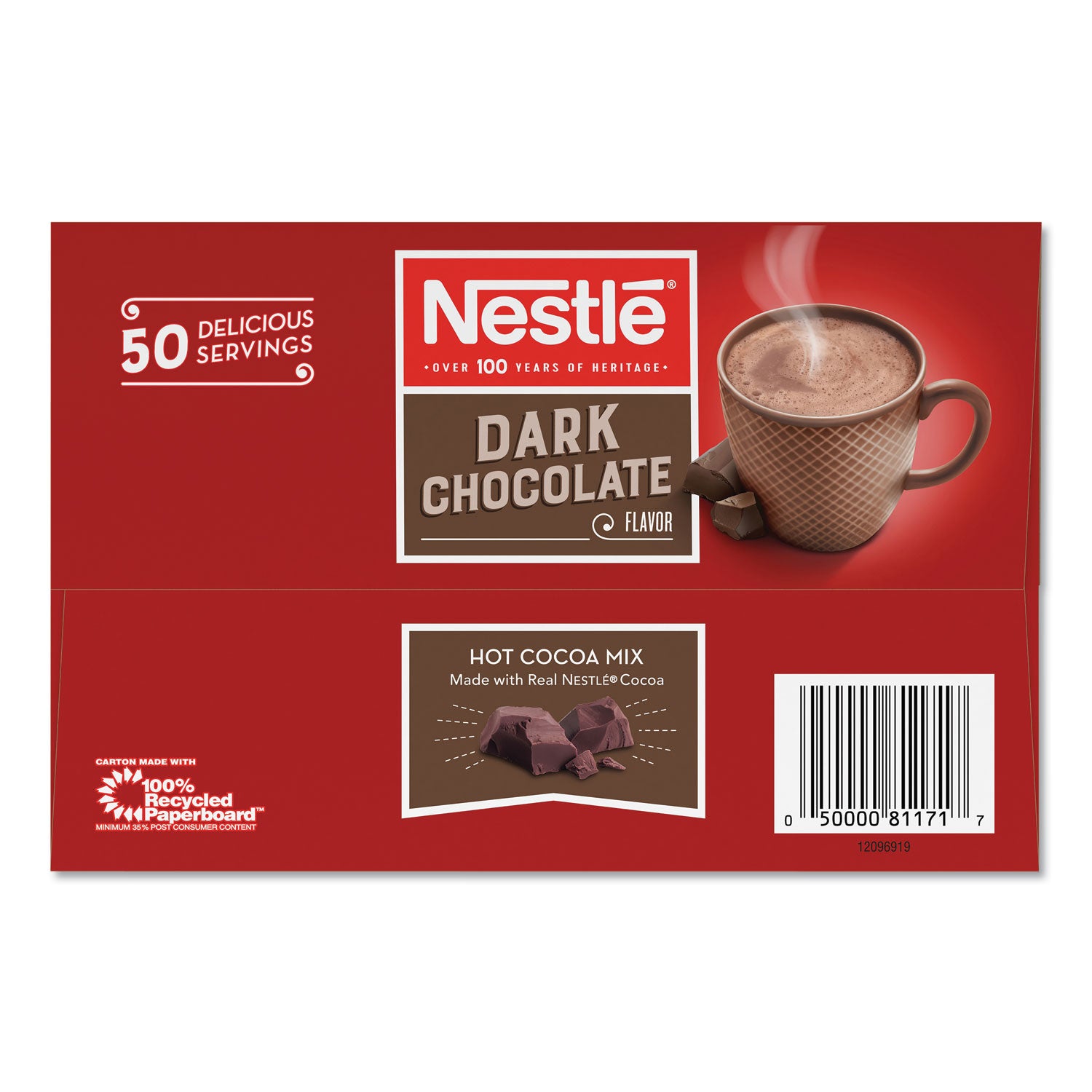 Nestle Hot Cocoa Mix, Dark Chocolate, 0.71 oz, 50/Box (70060)