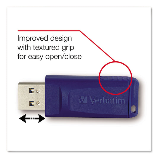 Verbatim Store 'n' Go USB Flash Drive, 64 GB, Assorted Colors, 2/Pack (99812)