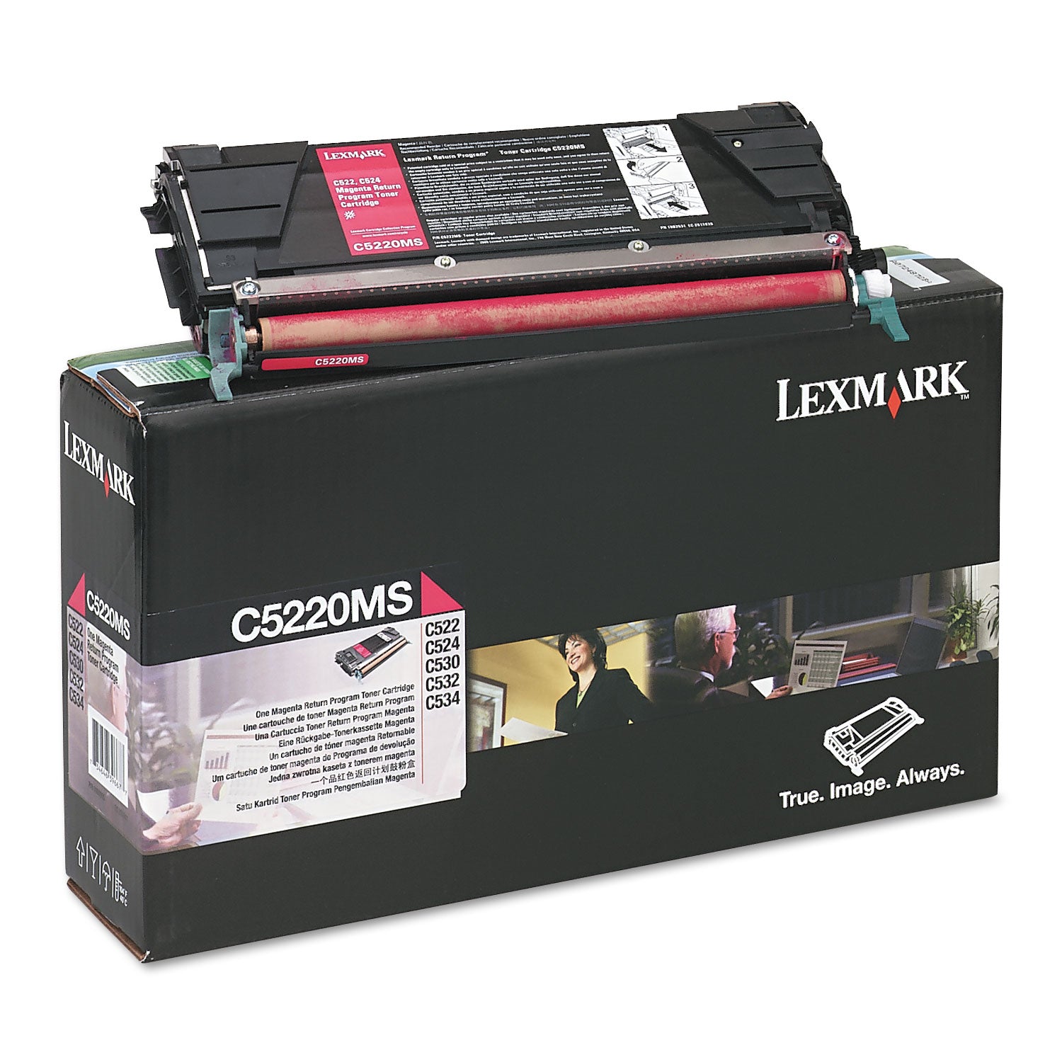 Lexmark C5220MS Return Program Toner, 3,000 Page-Yield, Magenta
