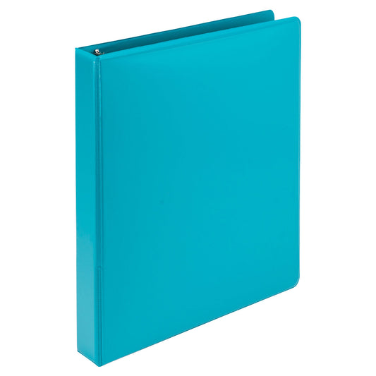 Samsill Earths Choice Plant-Based Durable Fashion View Binder, 3 Rings, 1" Capacity, 11 x 8.5, Turquoise, 2/Pack (U86377)